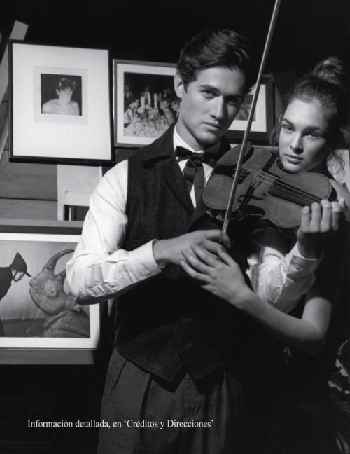 Charlie Siem and Laura Love in Vogue Espana; Photo by Bruce Weber